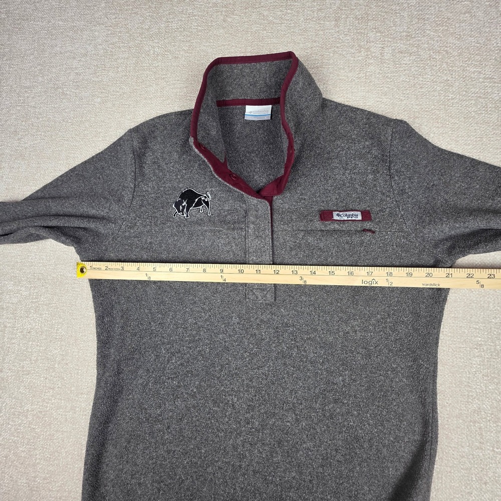 Columbia PFG Harborside Fleece Pullover Womens L Gray Howard University Bison - Picture 6 of 15